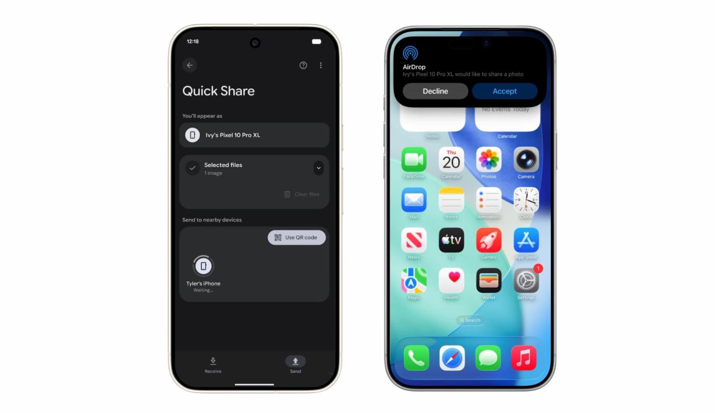 谷歌确认Quick Share互通AirDrop功能将在20