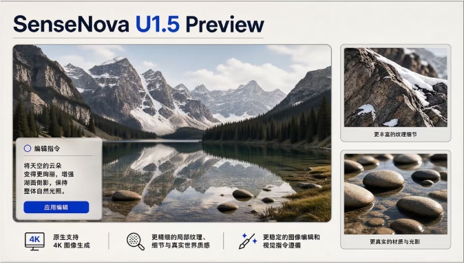 商汤开源SenseNova U1.5-Lite-Preview：8B轻量模型硬扛商用闭源，原生4K生