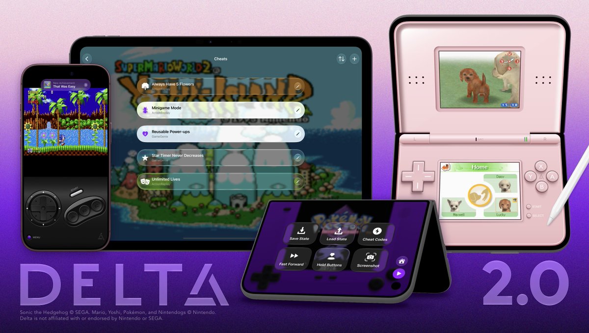复古游戏模拟器 Delta 2.0 上线:苹果 iPhone Duo 变身“掌上双屏游戏机”