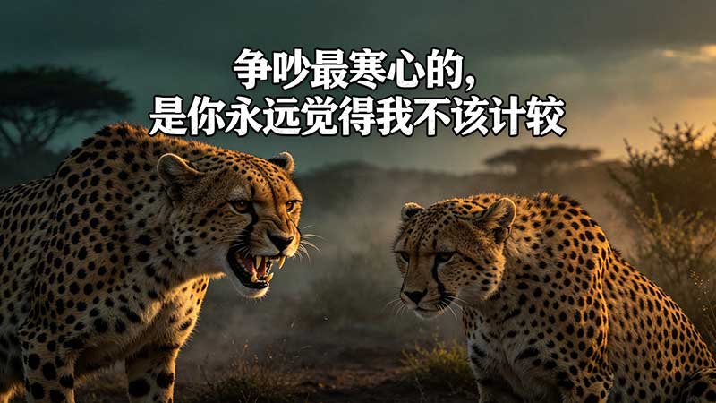 争吵最寒心的是你永远觉得我不该计较