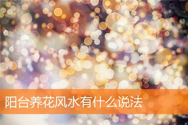 阳台养花风水有什么说法