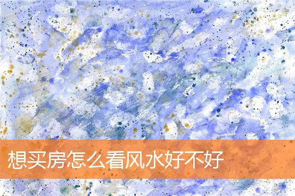 想买房怎么看风水好不好