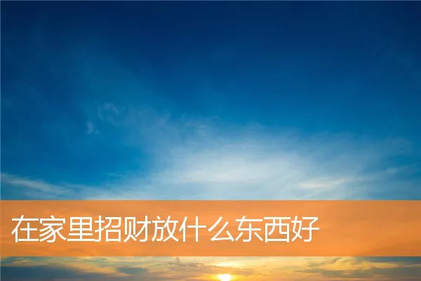在家里招财放什么东西好