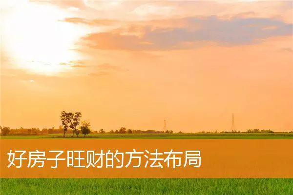 好房子旺财的方法布局