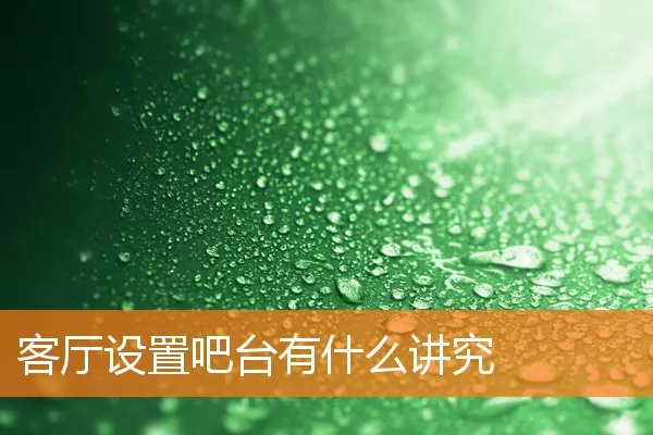 客厅设置吧台有什么讲究