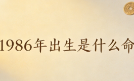 1986年出生是什么命，38岁后运势大不