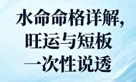 水命命格详解，旺运与短板一次性说透