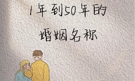 1一50年都是什么婚？每年结婚纪念日名称