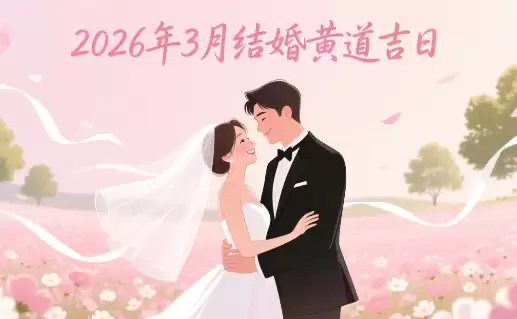 2026年3月结婚黄道吉日，选个完美日子