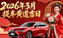 2026年3月提车黄道吉日，开车从选日子