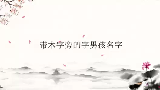 木字旁的男孩名字，优质木字旁用字推荐